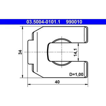 Brzdová hadice Držák, brzdová hadice ATE 03.5004-0101.1