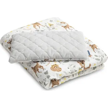 Příslušenství pro dětskou postel a kolébku Sensillo Sada do postýlky plyš/karo Lesní zvířátka