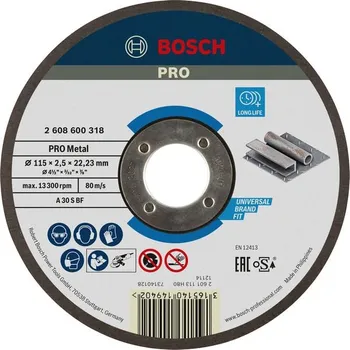 Řezný kotouč Bosch Řezací kotouč PRO Metal 2608600318