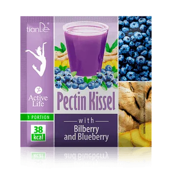 Instantní nápoj tianDe Pektinový kysel s vlochyní a borůvkou, 15g