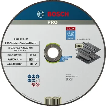 Řezný kotouč Bosch Řezací kotouč PRO Stainless Steel and Metal 2608603407