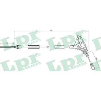 Lanko parkovací brzdy Tažné lanko, parkovací brzda LPR C0641B