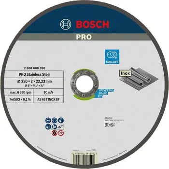 Řezný kotouč Bosch Řezací kotouč PRO Stainless Steel 2608600096