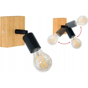 Nástěnné svítidlo LED nástěnné svítidlo Wood hnědé E27 12 W