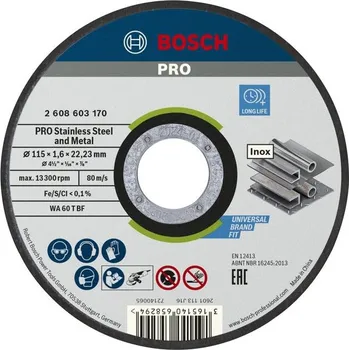 Řezný kotouč Bosch Řezací kotouč PRO Stainless Steel and Metal 2608603170