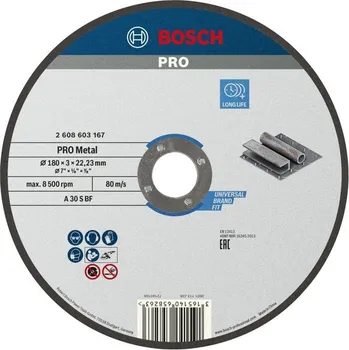 Řezný kotouč Bosch Řezací kotouč PRO Metal 2608603167