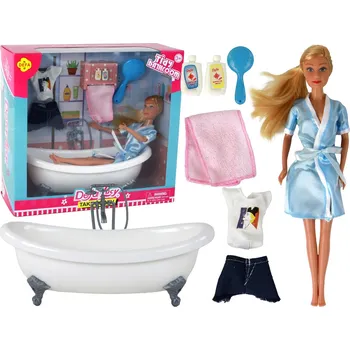 LEAN Toys Panenka Lucy s koupelnovou sadou