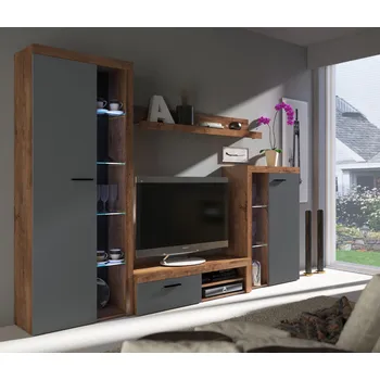 Obývací stěna Obývací stěna Denis - Dub Lefkas / Grafit (SKLADEM)