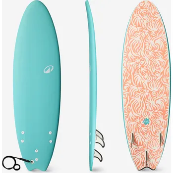 Surfové prkno DECATHLON Pěnový surf 500 6'6' 55 l se třemi ploutvičkami