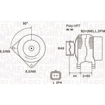 Alternátor Generátor MAGNETI MARELLI 063731877010
