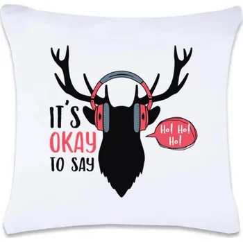 Dekorativní polštářek DOBRÝ TRIKO Vánoční polštář s potiskem Ho Ho Ho Oboustranný tisk: NE