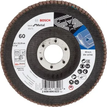 Brusný kotouč Bosch Lamelový brusný kotouč PRO X571, lomené provedení, 125 mm, G60 2608606923