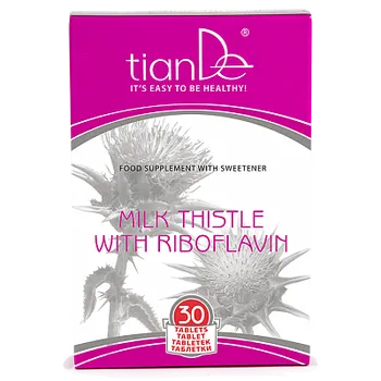 Přírodní produkt tianDe Extrakt z plodu ostropestřce mariánského s riboflavinem (30 tablet po 600 mg)