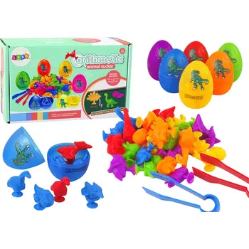 kreativní sada LEAN Toys Dinosauří vejce s gumovými figurkami
