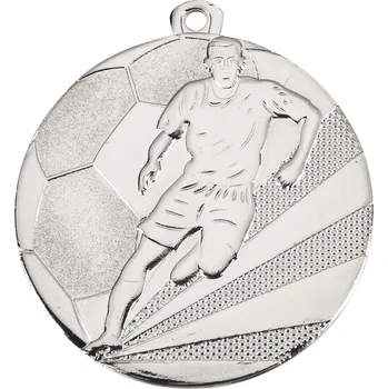 Medaile průměr 50 mm fotbal - Stříbrná