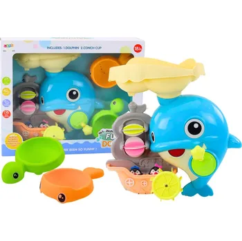 LEAN Toys Modrý delfín vodní hračka do koupele