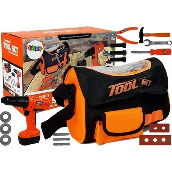 Hra na obchod LEAN Toys Dětská sada nářadí v tašce přes rameno
