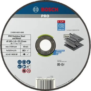 Řezný kotouč Bosch Řezací kotouč PRO Stainless Steel and Metal 2608603406