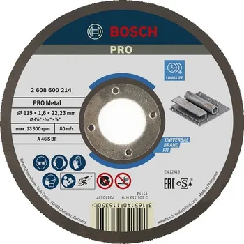 Řezný kotouč Bosch Řezací kotouč PRO Metal 2608600214