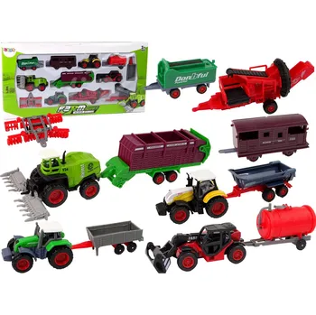 autíčko LEAN Toys Velká sada zemědělských vozidel 12ks