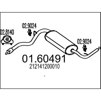 Tlumič výfuku Zadní tlumič výfuku MTS 01.60491
