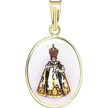 Přívěsek Aljančič Pražské Jezulátko madonka bílé šaty 111H-white zlato