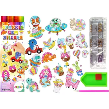 kreativní sada LEAN Toys Diamantové vylepovací samolepky s flitry