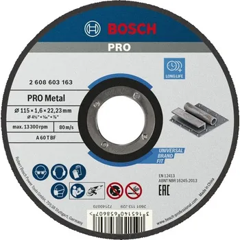 Řezný kotouč Bosch Řezací kotouč PRO Metal 2608603163