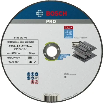 Řezný kotouč Bosch Řezací kotouč PRO Stainless Steel and Metal 2608619773
