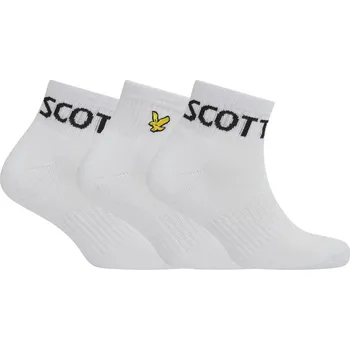 Pánské ponožky Ponožky Lyle and Scott White 1054001 Mens 7-11