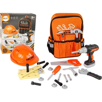 Hra na obchod LEAN Toys Dětská sada nářadí s batohem