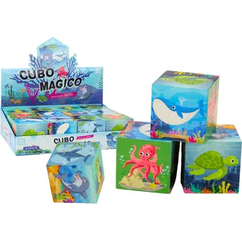 Hračka pro nejmenší Mamido Magická kostka vzdělávací skládačka Mořská zvířata logická hra