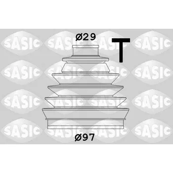 Hřídel nápravy Sada měchů, hnací hřídel SASIC 2933063