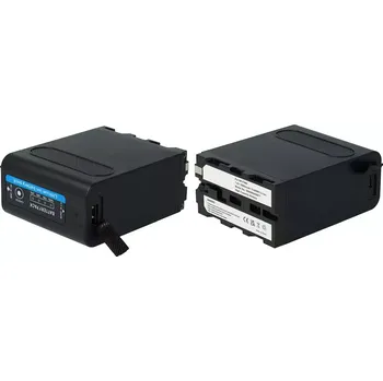 Exntensilo - SRN Baterie Sony NP-F990 10400mAh Li-Ion 7.2V - kvalitní kompatibilní akumulátor pro digitální videokamery s maximální kapacitou, má port USB-C