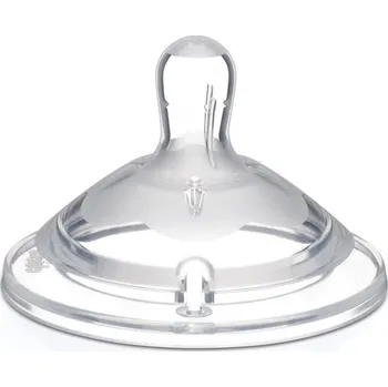 Savička Chicco Dudlík na láhev Natural Feeling silikon, rychlý průtok 2ks, 6m+