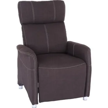 Křeslo Polohovací křeslo, látka čokoládová, FOREST