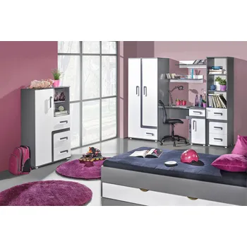 Dětský zahradní nábytek Domel Dětská sestava Apetito III Zvolte barevné provedení: Antracit - Bílá, Zvolte možnost matrace: Bez matrace