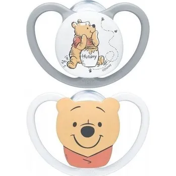 dudlíky Silikonový dudlík NUK space 0-6m Medvídek PÚ 2ks