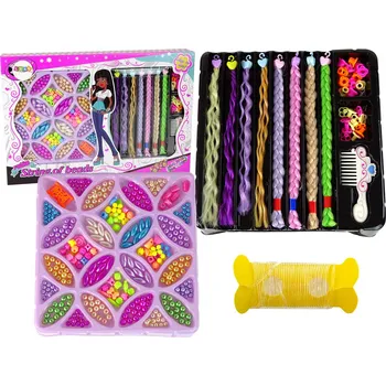 dětské šminky a malovátka LEAN Toys Sada barevných vlasových doplňků