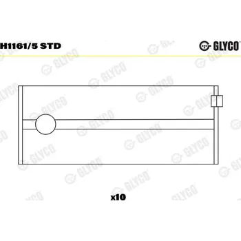 Kliková hřídel Hlavní ložiska klikového hřídele GLYCO H1161/5 STD