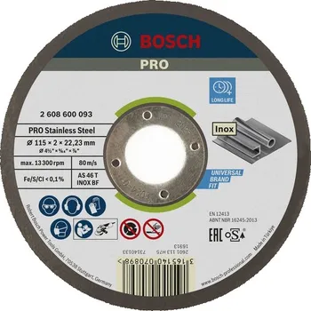 Řezný kotouč Bosch Řezací kotouč PRO Stainless Steel 2608600093