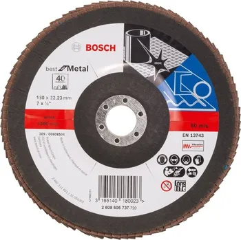 Brusný kotouč Bosch Lamelový brusný kotouč PRO X571, rovné provedení, 180 mm, G40 2608606737