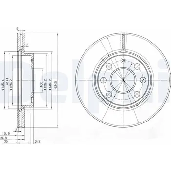 Brzdový kotouč Brzdový kotouč DELPHI BG3568