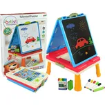 LEAN Toys Magnetická tabule 3v1 -modrá