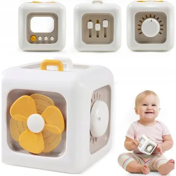 Hračka pro nejmenší Manipulační Kostka Senzorická Vzdělávací Centrum Aktivit 6v1 Montessori