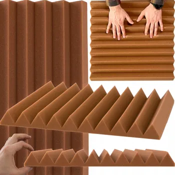 akustická pěna Akustická pěnová deska / klín pro odhlučnění, 50 x 50 x 5 cm