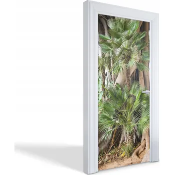 Fototapeta Ozdobná dekorativní fólie na dveře, nábytek, skříň - Palma v džungli 95x205 cm