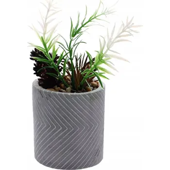 umělá květina Umělá Rostlina v Betonovem Květináči, Dekorativní Miniatura