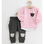 New Baby Brave Bear ABS kojenecká souprava tričko a tepláčky růžová