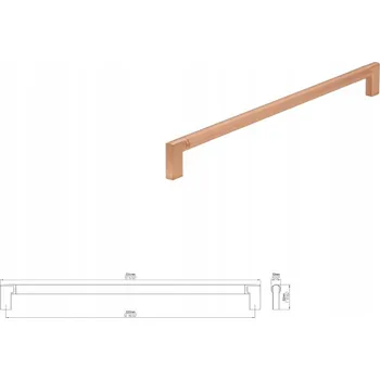 Nábytkové kování Nábytková úchytka SIRO2565-334ZN74ZN74 měď kartáčovaná matná